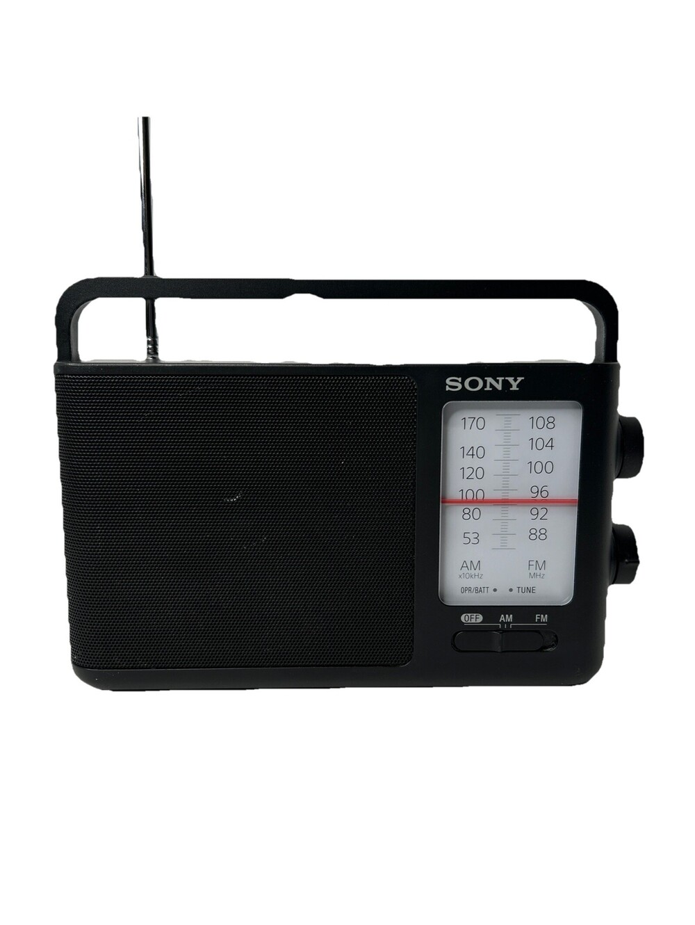 Sony ICF-506 Analog Tuning Portable FM/AM Radio Black Tested